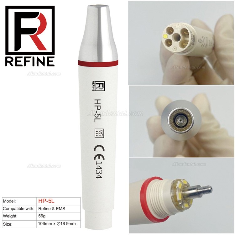 Refine® HP1/HP3/HP5L/HP6L Dental Ultrasonic Scaler Handpiece (Compatible with EMS Woodpecker)